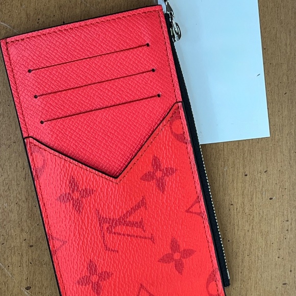 Louis Vuitton Coin Card Holder Taigarama Red - Picture 2 of 9
